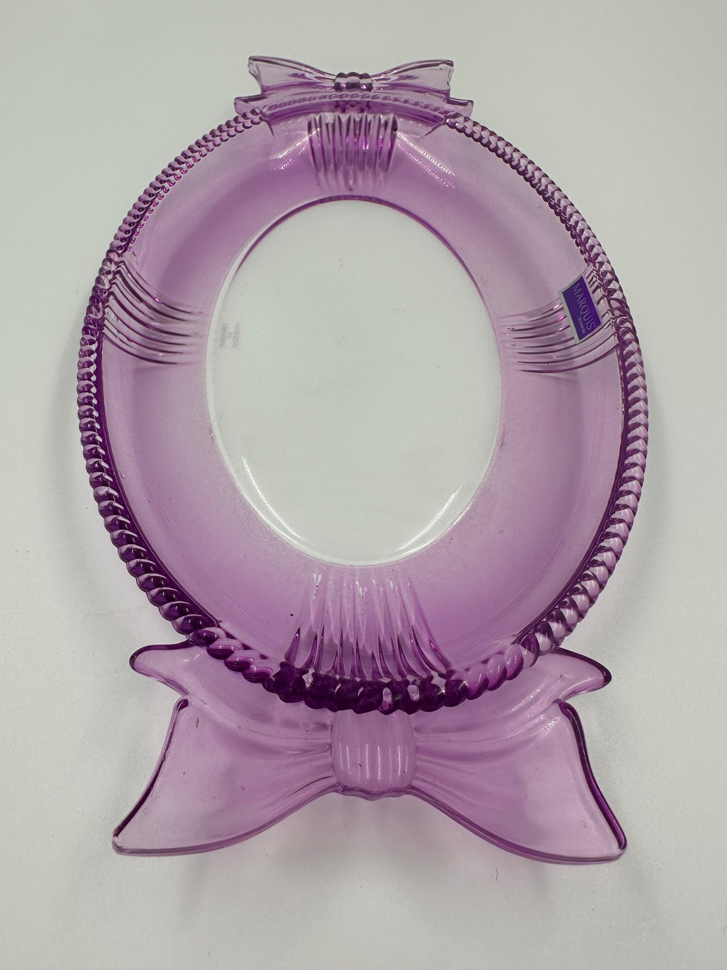 Rare: Waterford Crystal Purple Oval Bow Platter