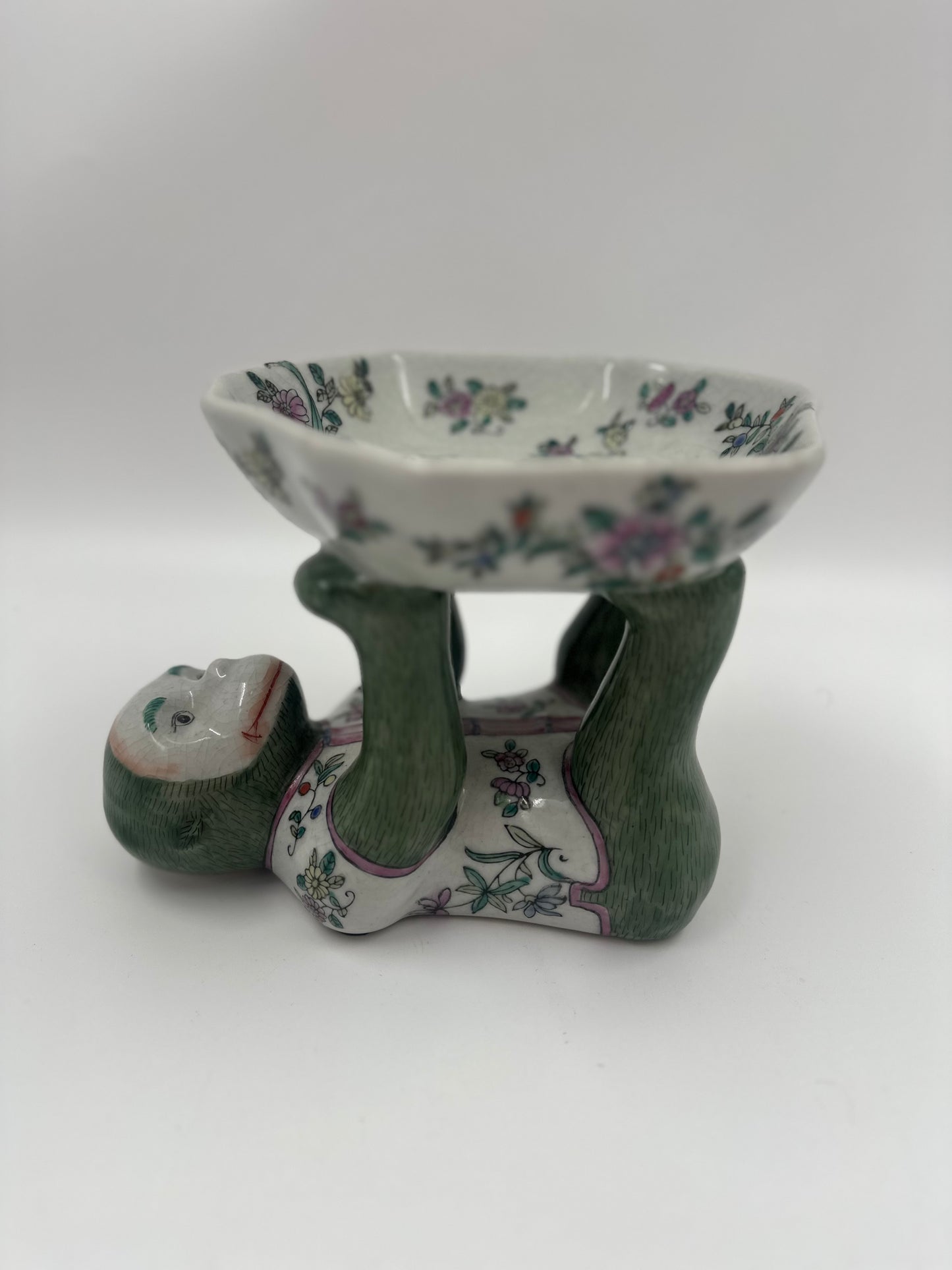 Vintage Chinoiserie Monkey Dish