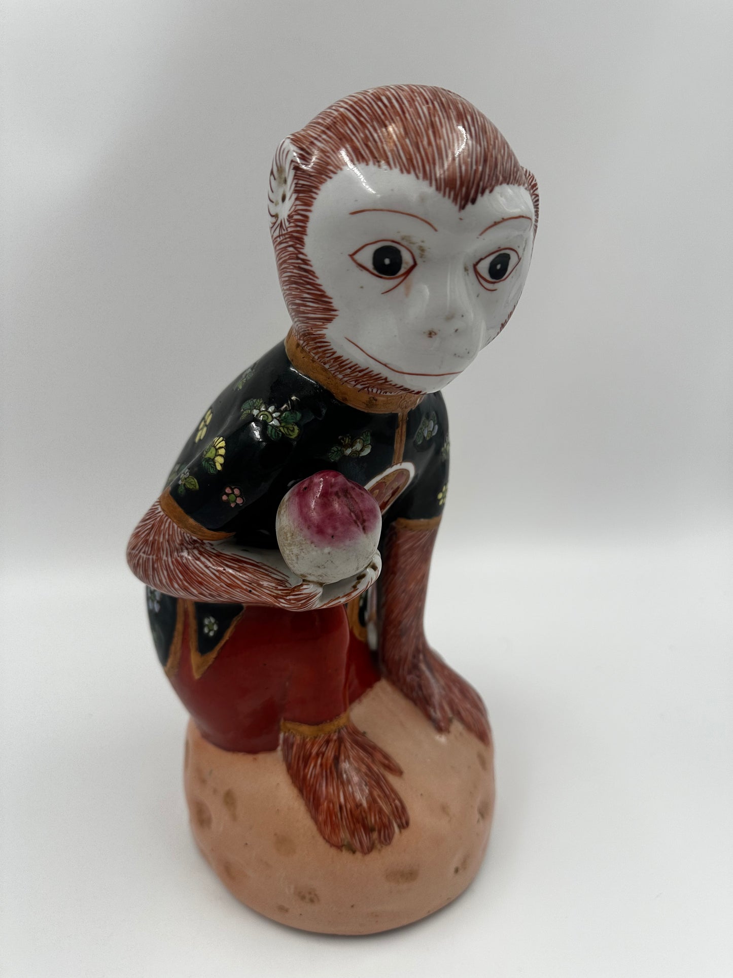 Large Chinoiserie Monkey with Pomegranate