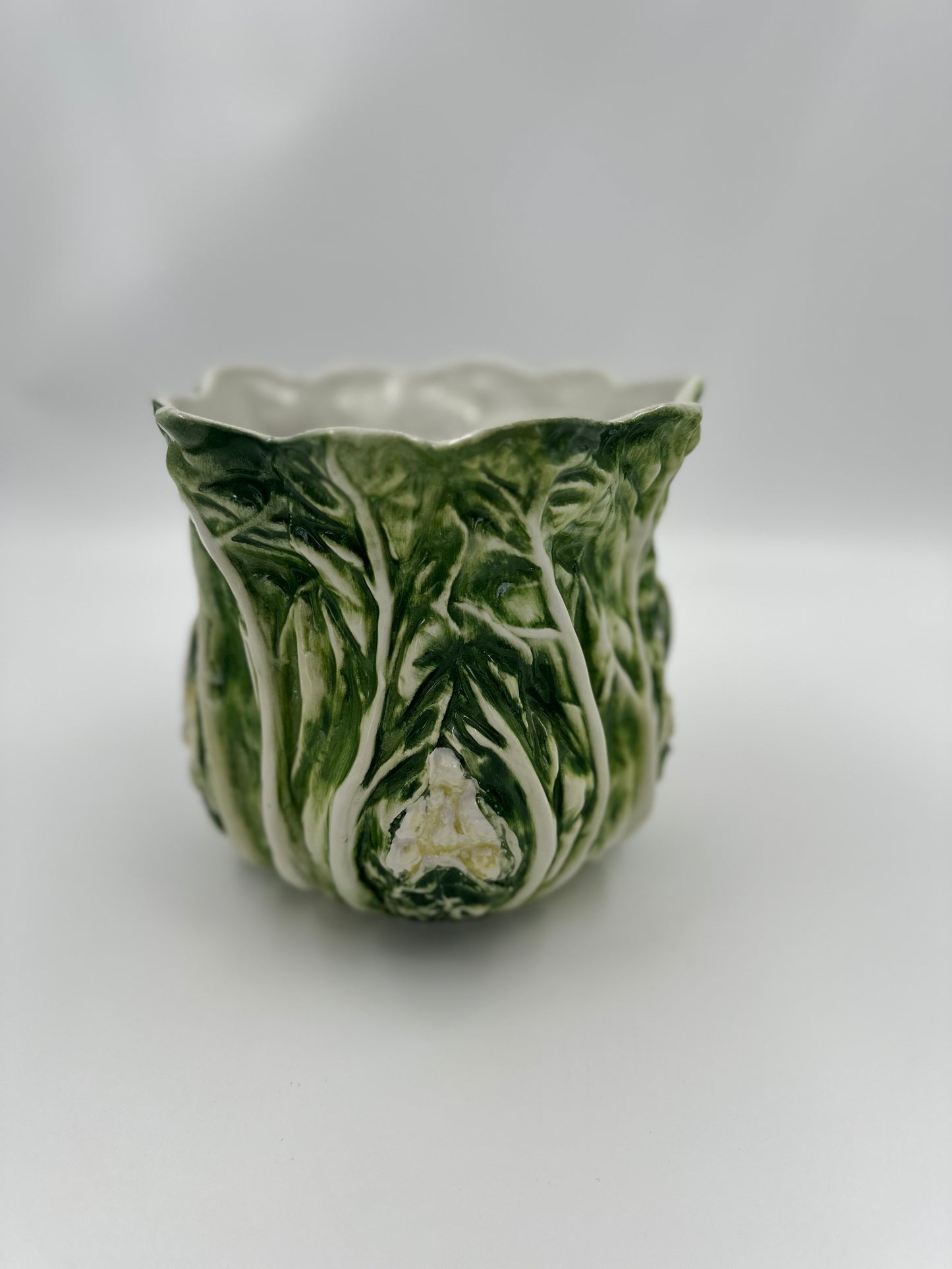 Glazed Italian Cabbageware Bunny Pot