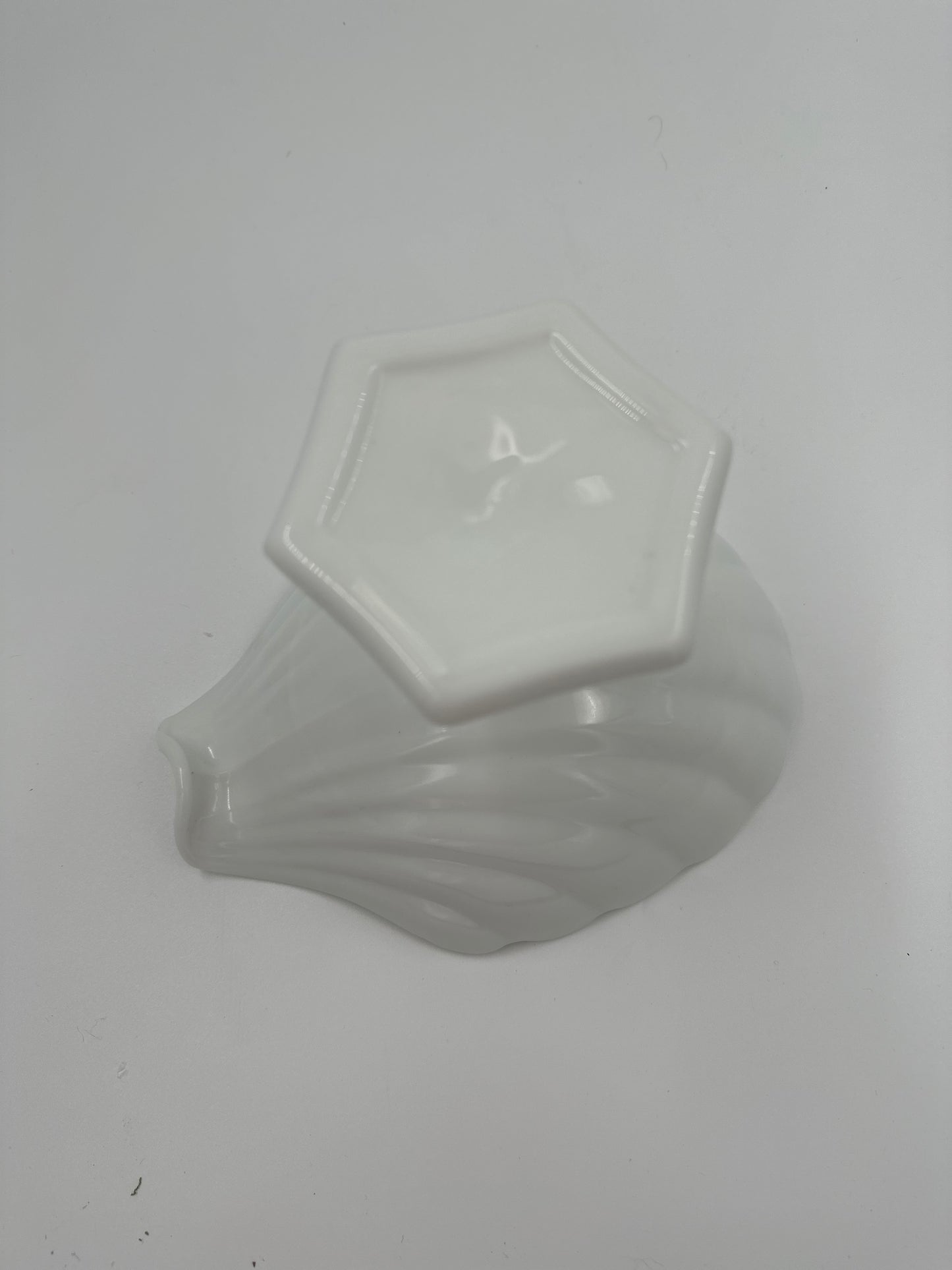 Vintage Milkglass Dolphin Koi Compote Bowl