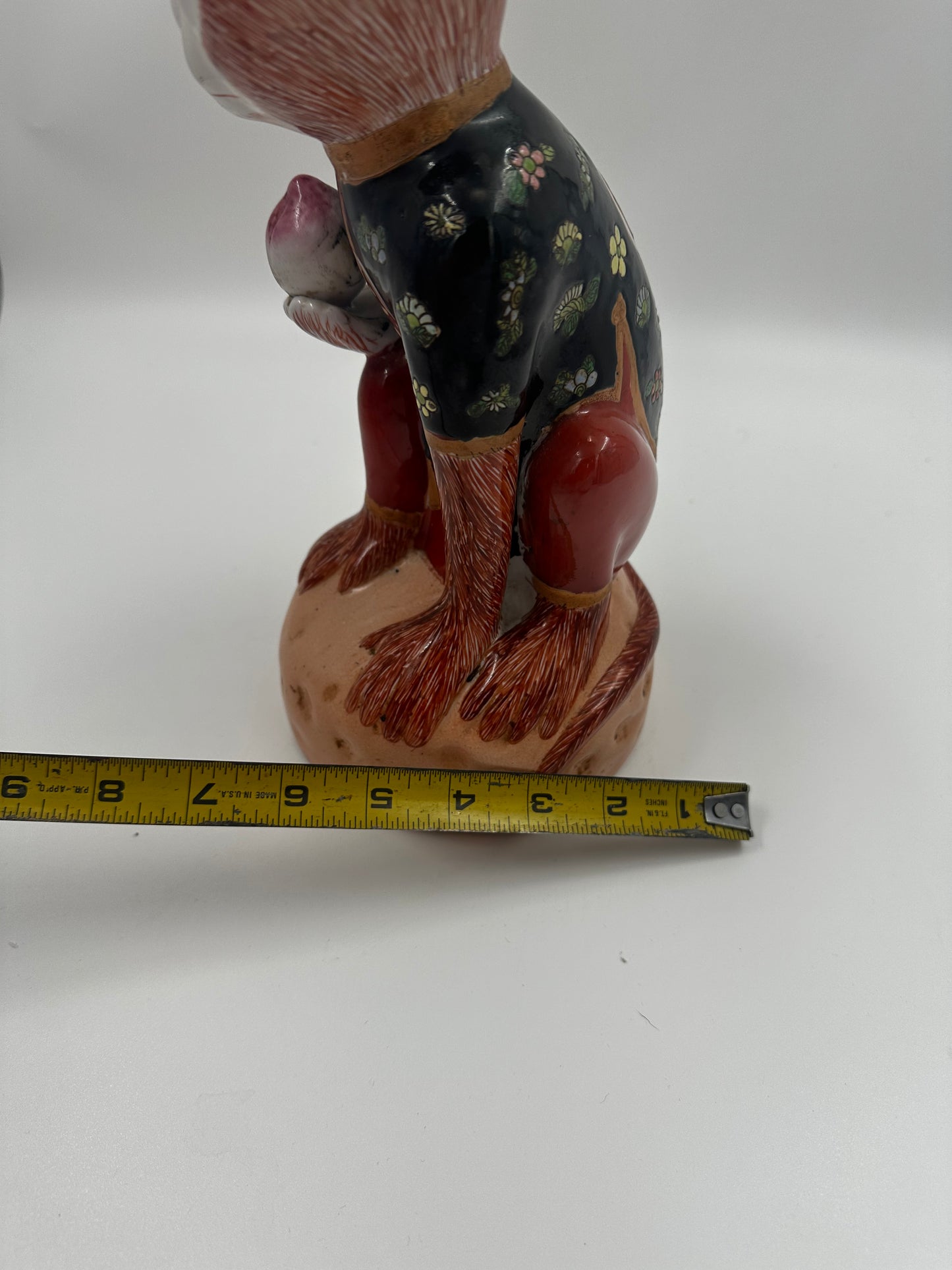 Large Chinoiserie Monkey with Pomegranate