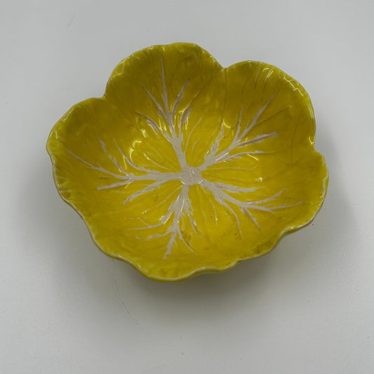 Vintage Yellow Cabbage Bordallo Pinheiro Bowl