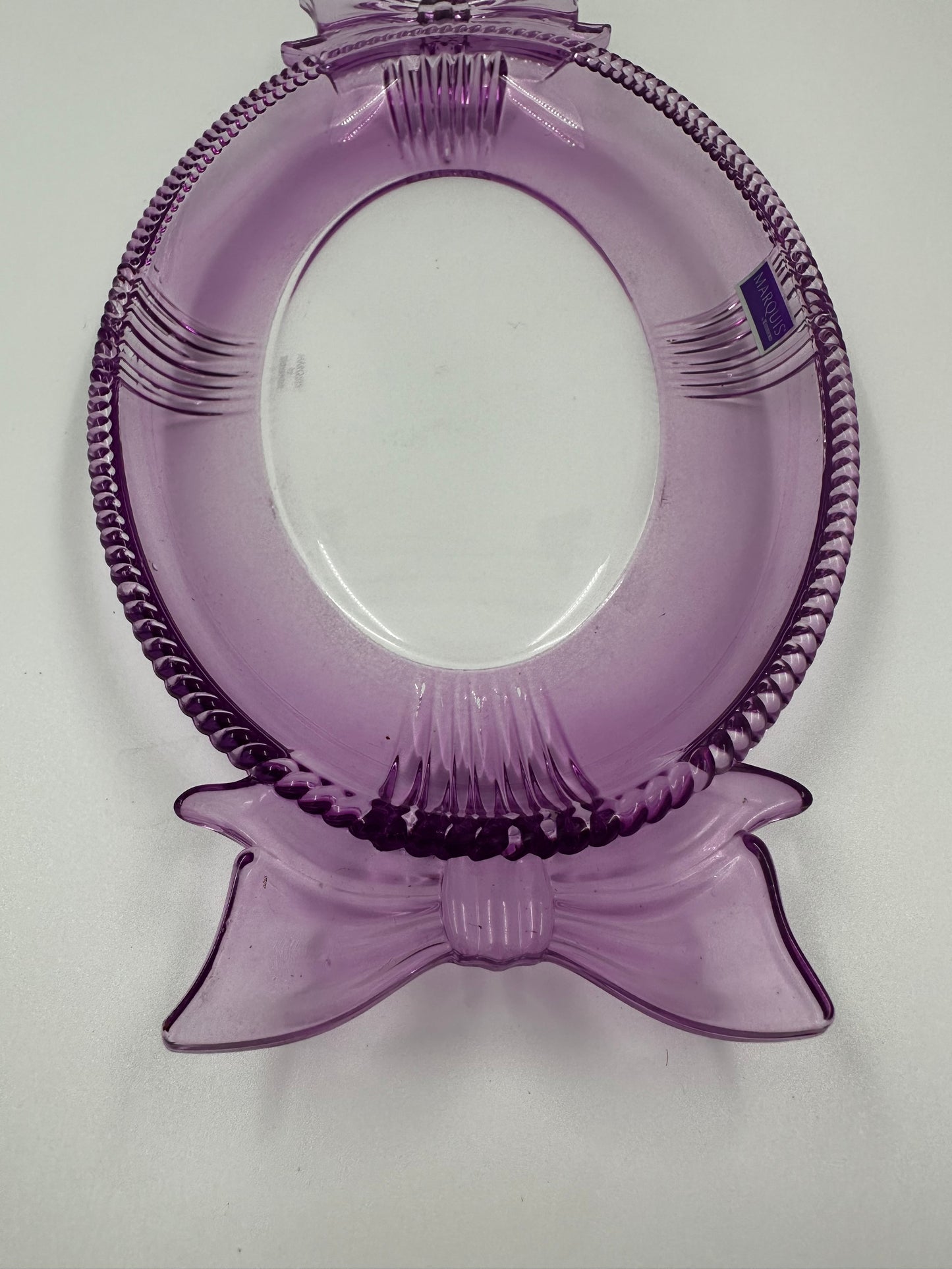 Rare: Waterford Crystal Purple Oval Bow Platter