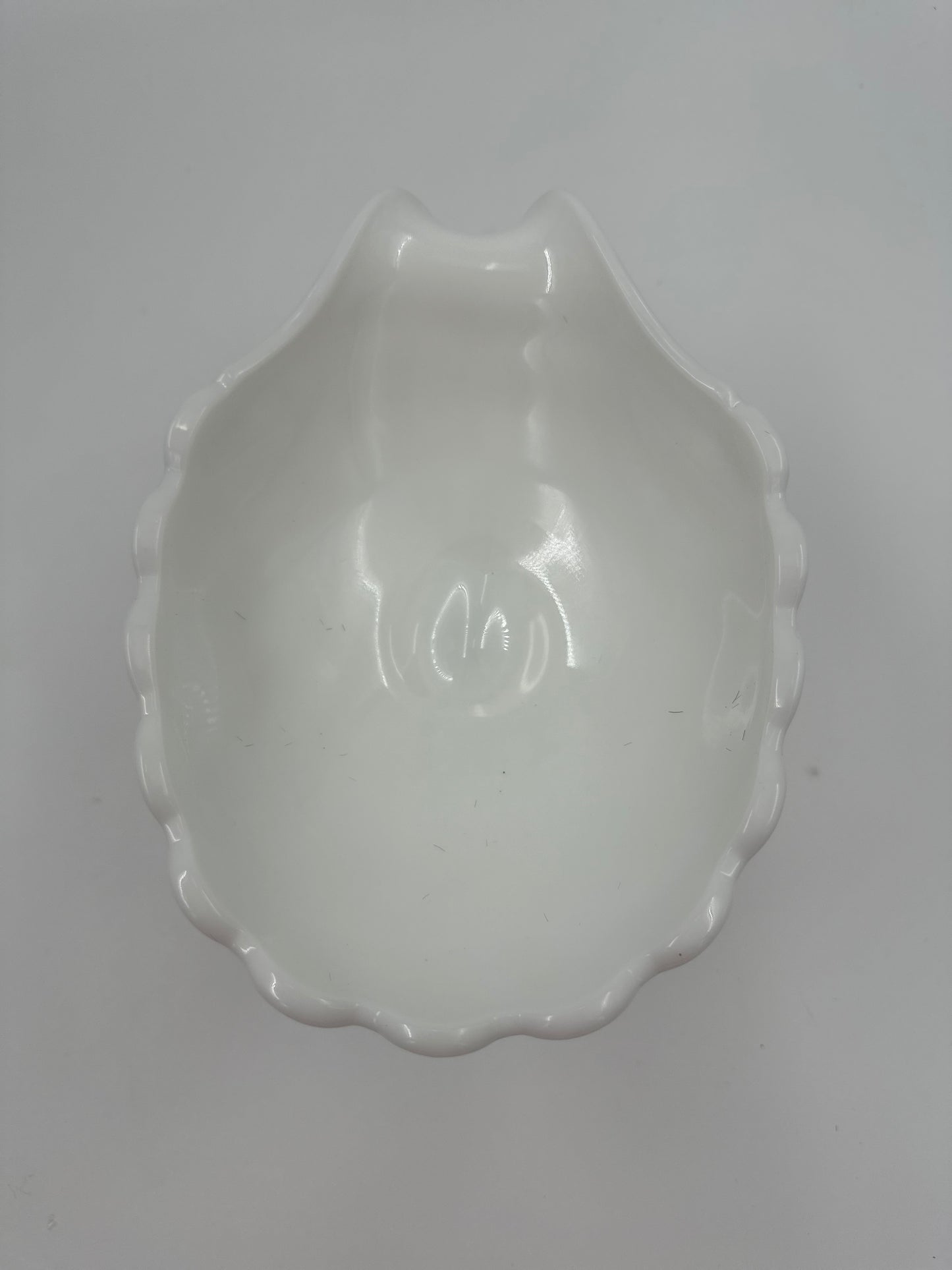 Vintage Milkglass Dolphin Koi Compote Bowl