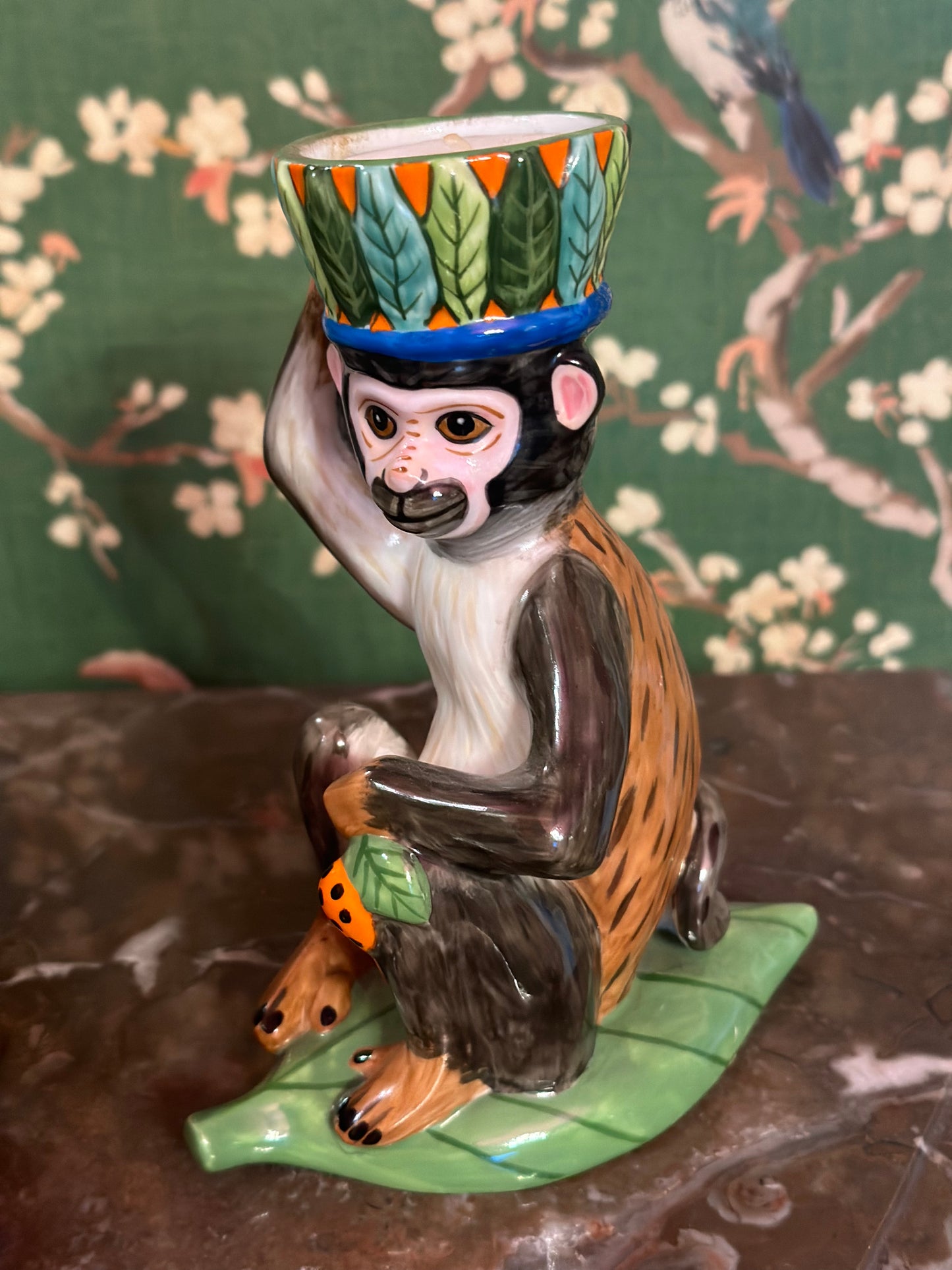 Vintage Lynn Chase Designs Monkey Business Candle Holder