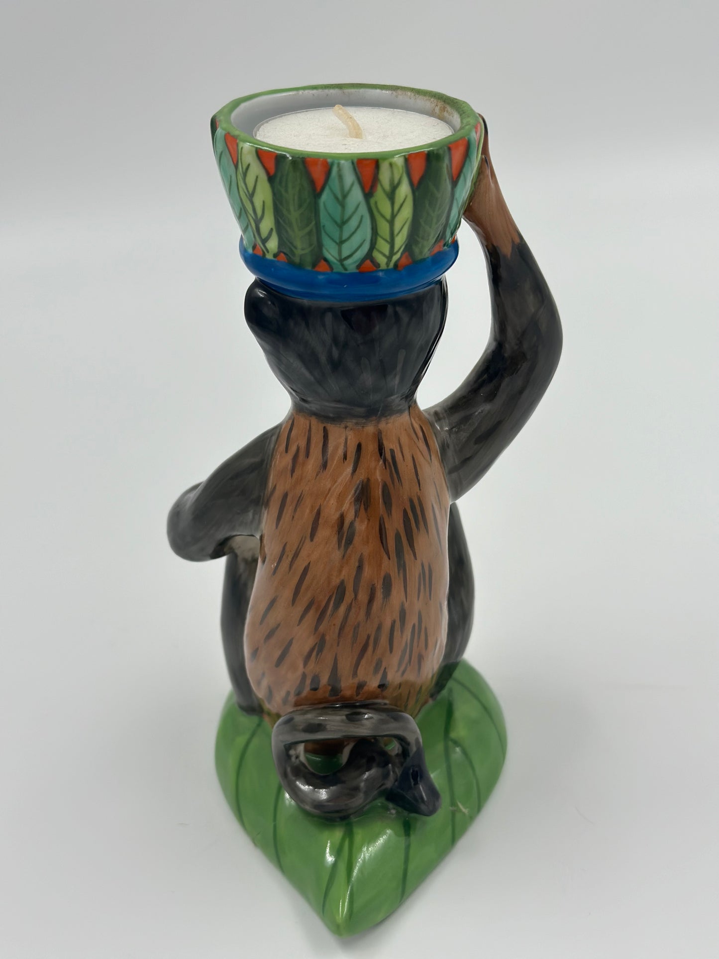 Vintage Lynn Chase Designs Monkey Business Candle Holder