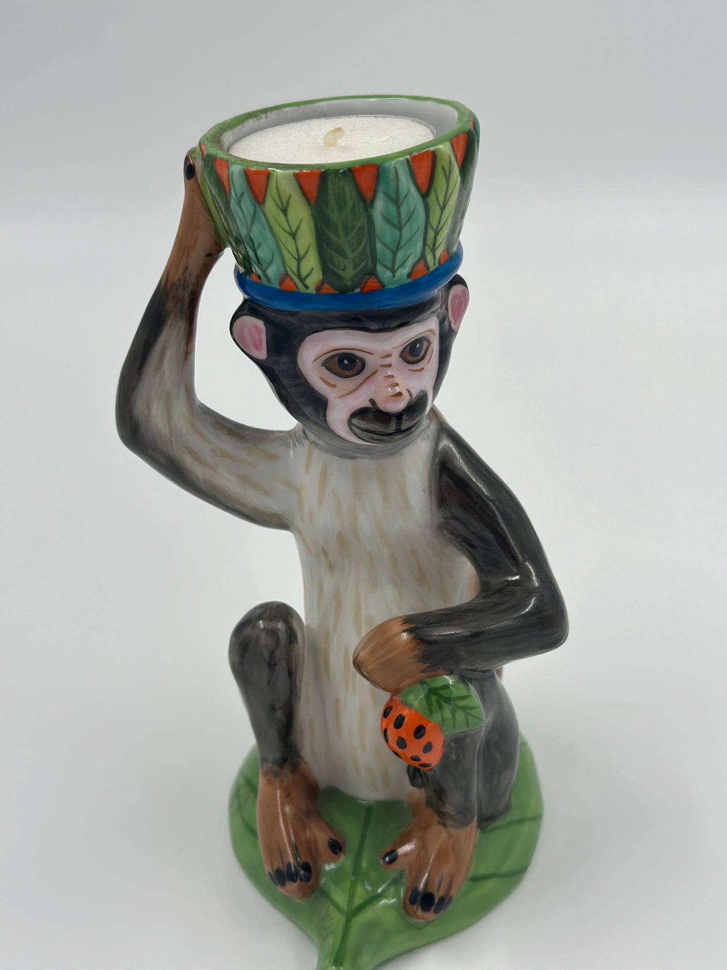 Vintage Lynn Chase Designs Monkey Business Candle Holder