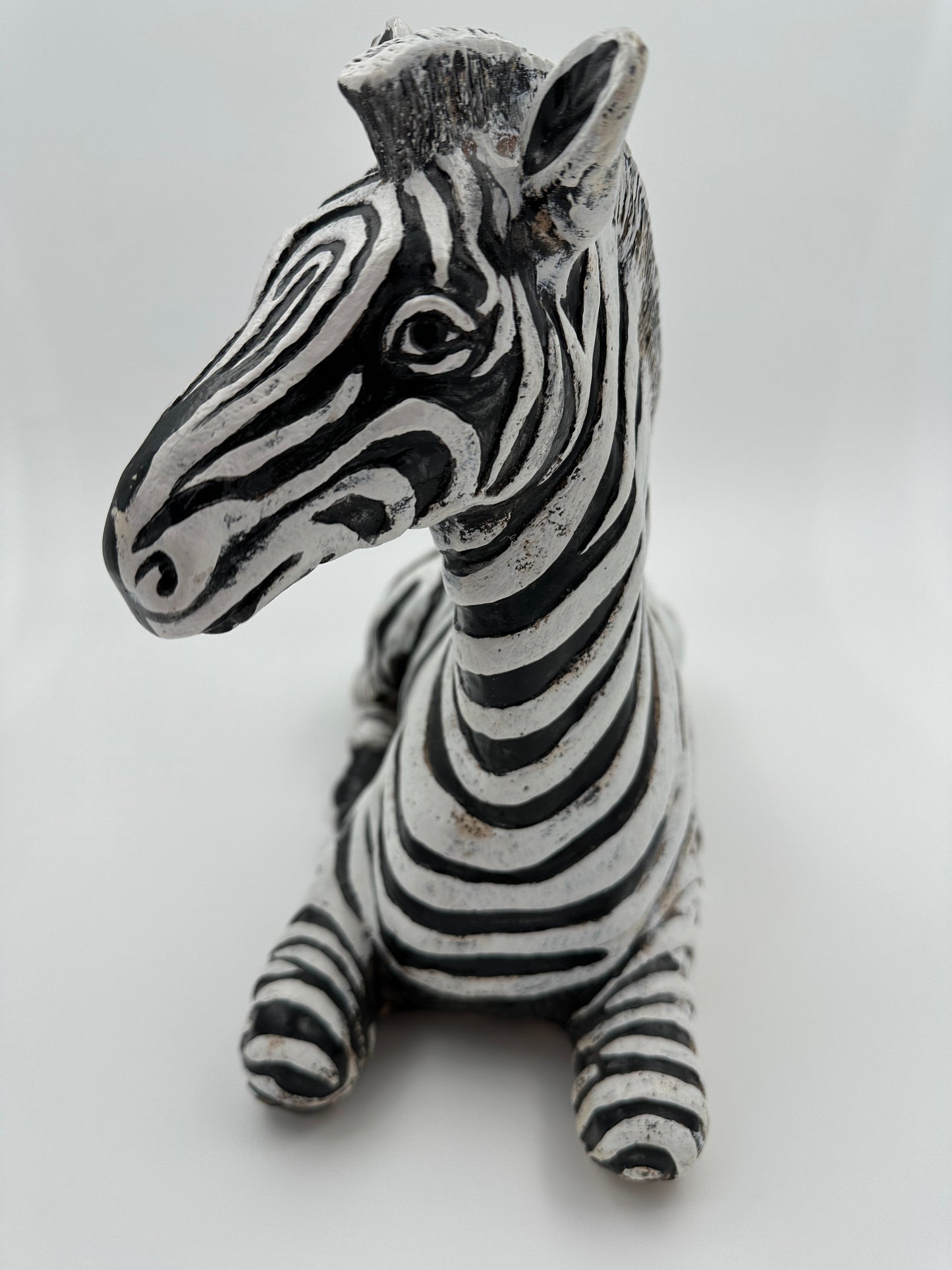 Vintage Mid Century Terracotta Zebra